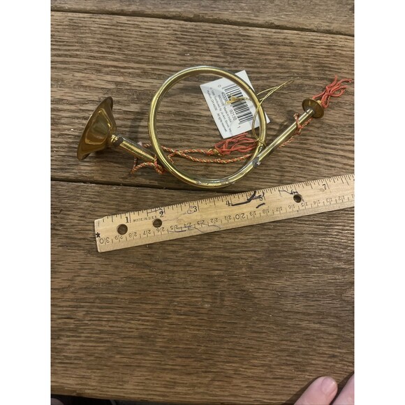 Mini Decorative Brass French Horn By Santa’s Workbench - Picture 4 of 5